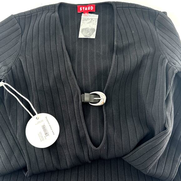 STAUD Ribbed Knit Murphy Dress Size M - Picture 8 of 13